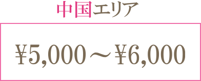 中国エリア ¥5,000〜¥6,000